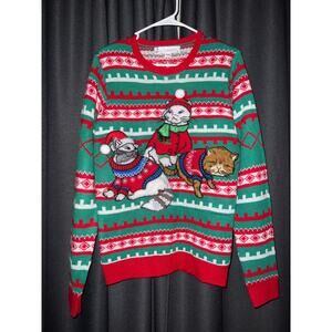 Ugly Christmas Sweater Xmas Size Small Cat